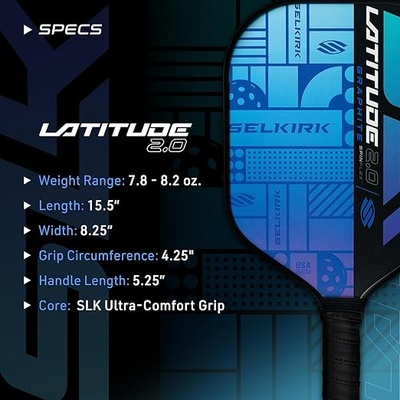 SLK Latitude 2.0 Pickleball Paddle - Blauw Image 2
