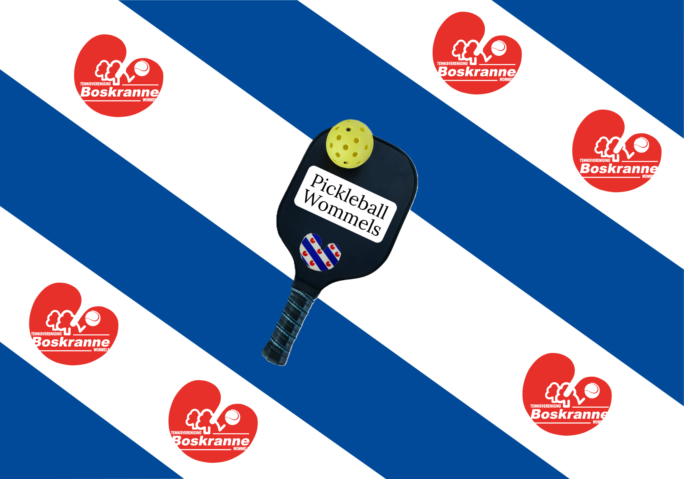 Logo Tennisvereniging Boskranne/ Pickleball Wommels